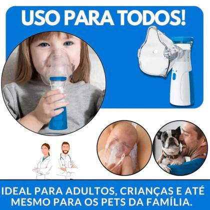 Imagem de Inalador Portátil Nebulizador Ultrassônico Adulto Infantil USB e Pilha XLS JSL-W302