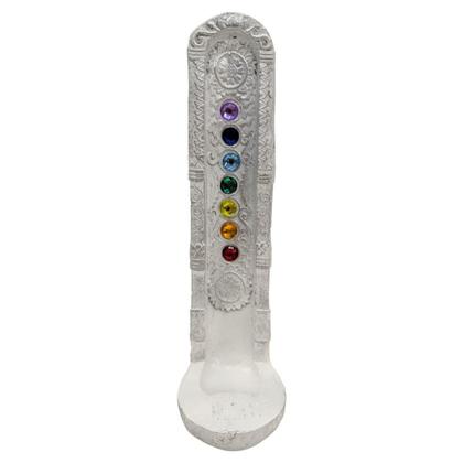 Imagem de Incensario 7 Chakras Branco Vertical Univ 22 cm Resina