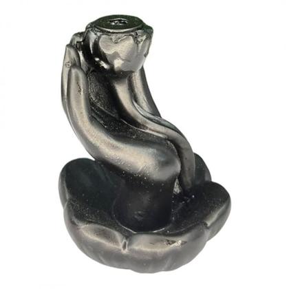 Imagem de Incensário Cascata Mão Espiritual Resina 10Cm-Escolha A Cor