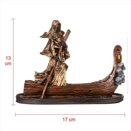 Imagem de Incensário Cascata Mitologia Grega Caronte Barqueiro das Almas em Resina