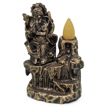 Imagem de Incensário Cascata Porta Incenso de Ganesha Zen Com 5 Cones