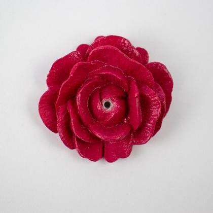 Imagem de Incensário Porta Incenso Artesanal Rosa Pink 4 cm Resina