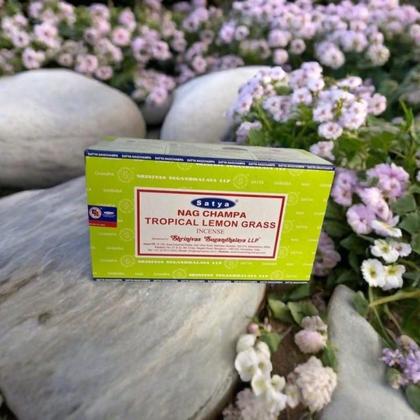 Imagem de Incenso Capim Limão Massala Lemon Grass Satya Cx C 12