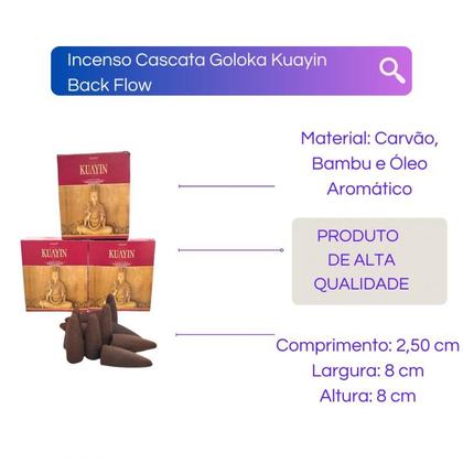 Imagem de Incenso Cascata Goloka Kuayin Back Flow