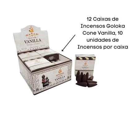 Imagem de Incenso Cascata Goloka Vanilla Baunilha 120 Unidades