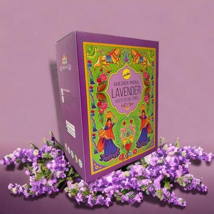 Imagem de Incenso Cascata Indiano Atria Lavanda 12 Cxs Com 10 Cones