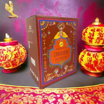 Imagem de Incenso Cascata Indiano Golden Canela 12 Cxs Com 10 Cones