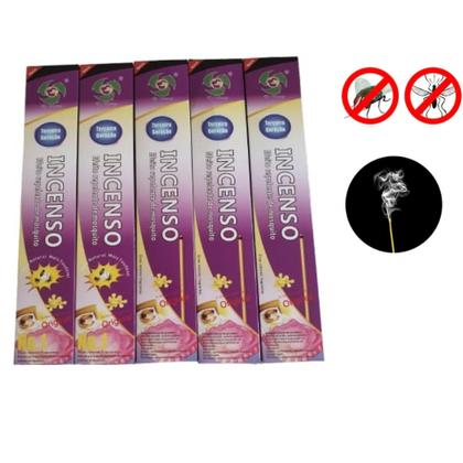 Imagem de Incenso Mata Mosquito Mosca Kit 5 com 30 Vareta Cada Caixa