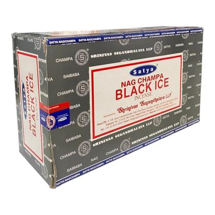 Imagem de Incenso Meditação Massala Black Ice Satya Cx c 12 Var