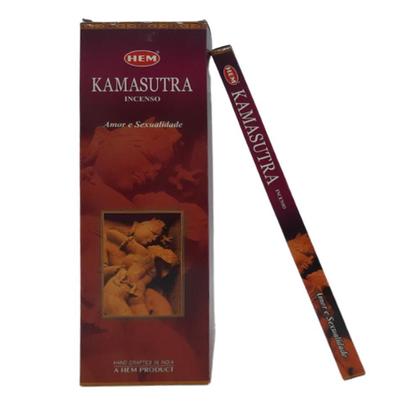 Imagem de Incenso Natural HEM - Kamasutra 8 Varetas Purificação Energética Harmonização Ambientes Boas Energias Decorativo Relaxar Meditar