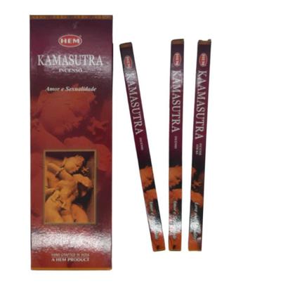 Imagem de Incenso Natural HEM - Kamasutra 8 Varetas Purificação Energética Harmonização Ambientes Boas Energias Decorativo Relaxar Meditar