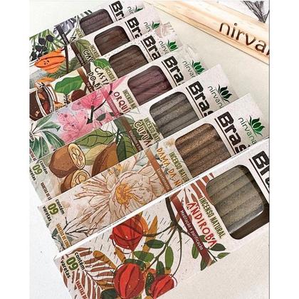 Imagem de Incenso Natural Nirvana Castanhas do Brasil 12 Cxs Com 9 Var