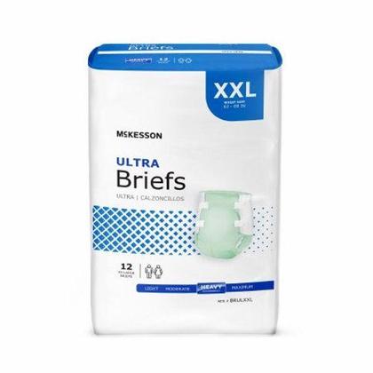 Imagem de Incontinência adulta unissex Breve McKesson Ultra Tab Fechamento 2X-Grande Descartável Pesado Absorvente Verde 12 Sacos por McKesson