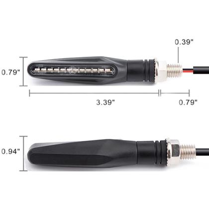Imagem de Indicador de pisca-piscas de motocicleta BlyilyB (pacote com 4)