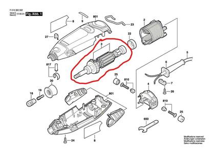 Imagem de Induzido Rotor Para Micro Retifica Dremel 3000 Original 110v 2610013850