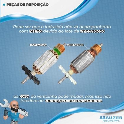 Imagem de Induzido Rotor para Serra mármore Profissional Bosch 1551.1 Gdc 34 220v