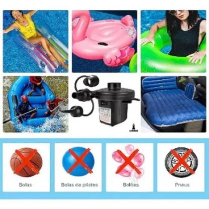 Imagem de Inflador Bomba Ar Compressor Eletrico Enche Bexiga Infla Desinfla Colchao Bote Inflaveis Casa E Carro Trivolt
