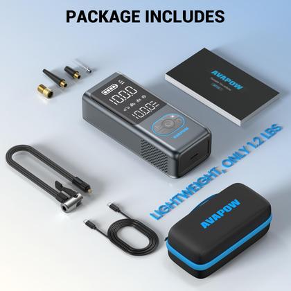 Imagem de Inflador de pneus AVAPOW AP18 Compressor de ar portátil 150 PSI