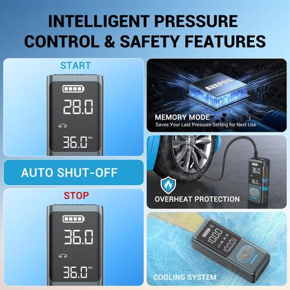 Imagem de Inflador de pneus AVAPOW AP18 Compressor de ar portátil 150 PSI