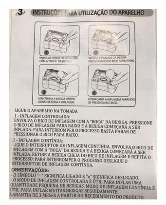 Imagem de Inflador Elétrico Balão Bexiga Bomba 2 Bicos Festa Rosa 220v