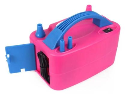 Imagem de Inflador Elétrico Balão Bexiga Bomba 2 Bicos Festa Rosa 220v
