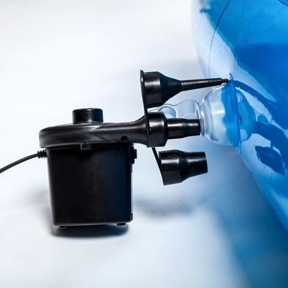 Imagem de Inflador Elétrico Triplo Pneumática Bivolt Infla Desinfla Bomba de Ar Portátil Colchão Bóia Piscina Inflável Verão Praia