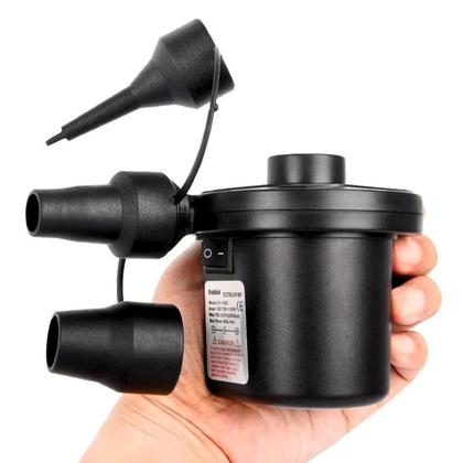 Imagem de Inflador Elétrico Triplo Pneumática Bivolt Infla Desinfla Bomba de Ar Portátil Colchão Bóia Piscina Inflável Verão Praia