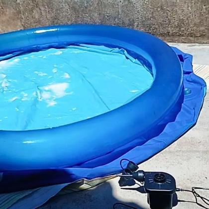 Imagem de Inflador Elétrico Triplo Pneumática Bivolt Infla Desinfla Bomba de Ar Portátil Colchão Bóia Piscina Inflável Verão Praia
