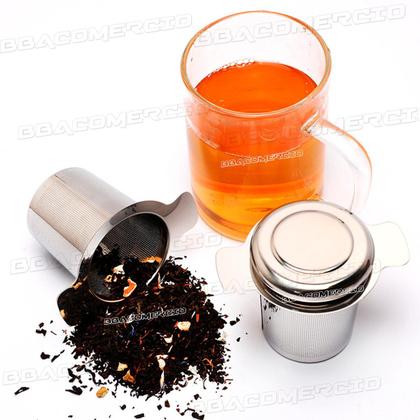 Imagem de Infusor Coador de Chá Tipo Cesta Em Aço Inox Com Alça