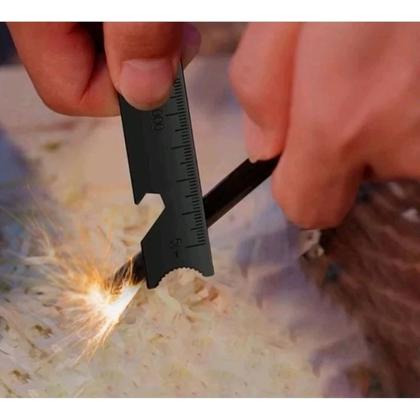 Imagem de Iniciador de Fogo de Magnésio Pederneira de Sobrevivência Raspador Ao Ar Livre