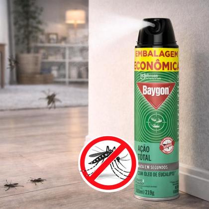 Imagem de Inseticida Aerossol Baygon Ação Total Eucalipto 360ml