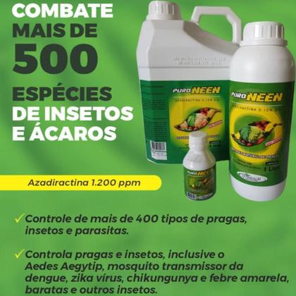 Imagem de Inseticida Repelente Natural Óleo de Neem Concentrado Controla Pulgões, Cochonilhas, Ácaros