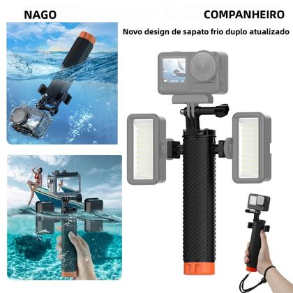 Imagem de Insta360 X4 X3 X2 GoPro Hero 12/11/10/9 Câmera De Ação Esportiva DJI Com Empunhadura Flutuante E