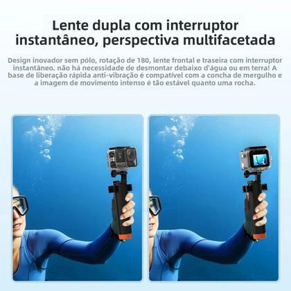 Imagem de Insta360 X4 X3 X2 GoPro Hero 12/11/10/9 Câmera De Ação Esportiva DJI Com Empunhadura Flutuante E