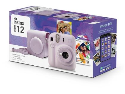 Imagem de Instax Mini 12 Fujifilm Lilás Candy com Pack de 10 Fotos e Bolsa