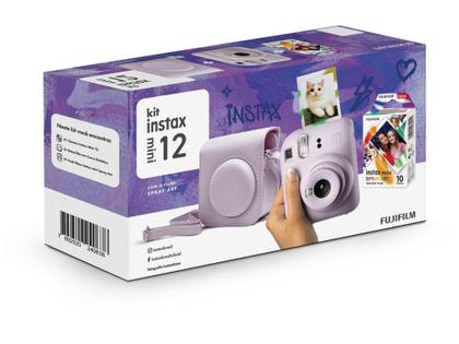 Imagem de Instax Mini 12 Fujifilm Lilás Candy com Pack de 10 Fotos e Bolsa