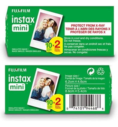 Imagem de Instax Mini Filmes Fuji Fotos Poses Câmera Instantânea 20 Unidades