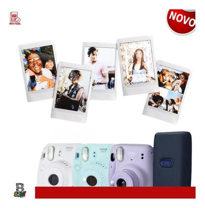 Imagem de Instax Mini Filmes Fuji Fotos Poses Câmera Instantânea 20 Unidades