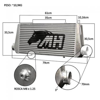 Imagem de Intercooler Racing 3" Grande - CORE 4" Maior Fluxo