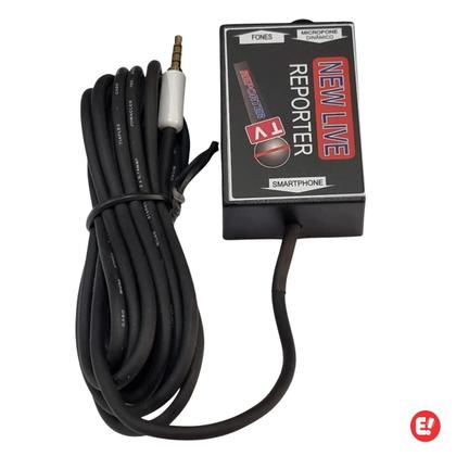 Imagem de Interface Áudio Celular New Live Repórter Entrada P10, Cab