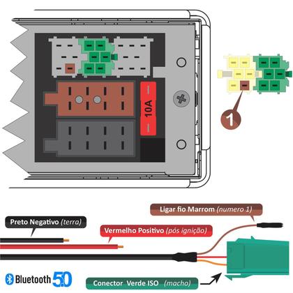 Imagem de Interface Bluetooth Auxiliar Para Cd Original Fiat + Chaves