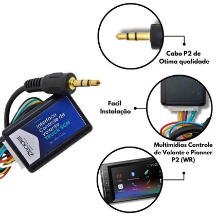 Imagem de Interface controle comando som volante truck p2 scania caminhao multimidia pioneer universal