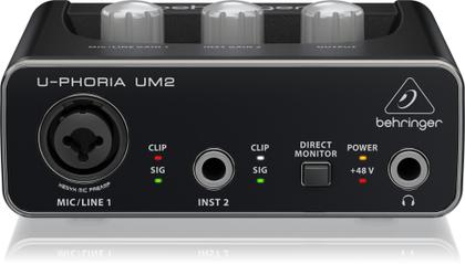 Imagem de Interface De Áudio Behringer U-Phoria Um2 + Fone In Ear