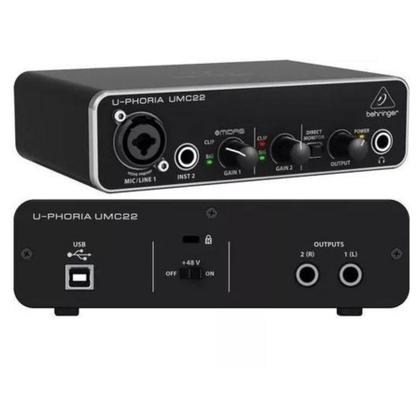 Imagem de Interface De Áudio Behringer U-Phoria UMC22 - BEHRINGER