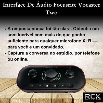 Imagem de Interface De Áudio Focusrite Vocaster Two