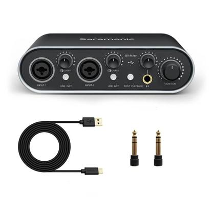 Imagem de Interface de áudio para mac/windows com 2 entradas xlr1/4