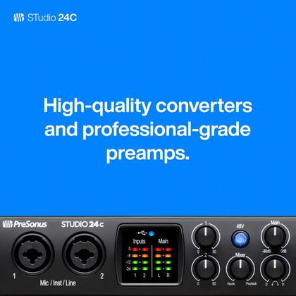 Imagem de Interface de áudio PreSonus Studio 24c 2x2, 192kHz com software
