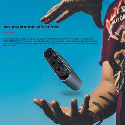 Imagem de Interface de Áudio Profissional BOMGE BMG-11S - 24-bit/192kHz - Monitor com Amplificador de Fone