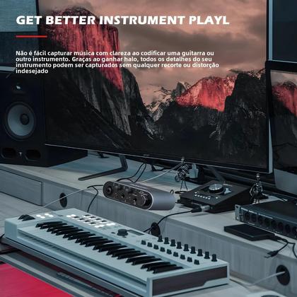 Imagem de Interface de Áudio Profissional BOMGE BMG-11S - 24-bit/192kHz - Monitor com Amplificador de Fone