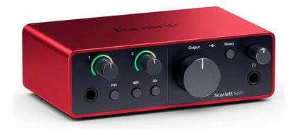 Interface De Áudio Usb Focusrite Scarlett Solo 4ª Geração
